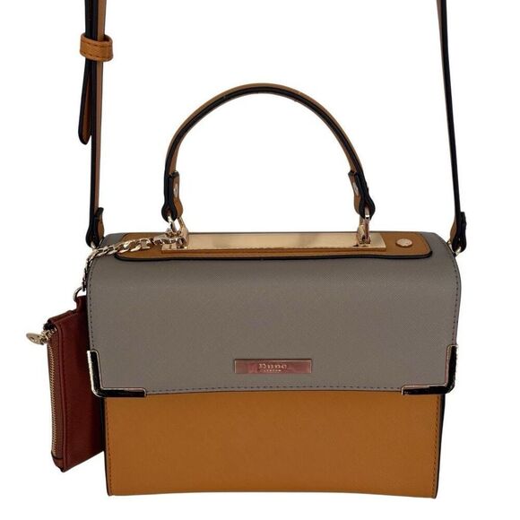 Dune London Faux Leather Handle Bag With Zip Pouch Wallet Brown - Picture 3 of 13